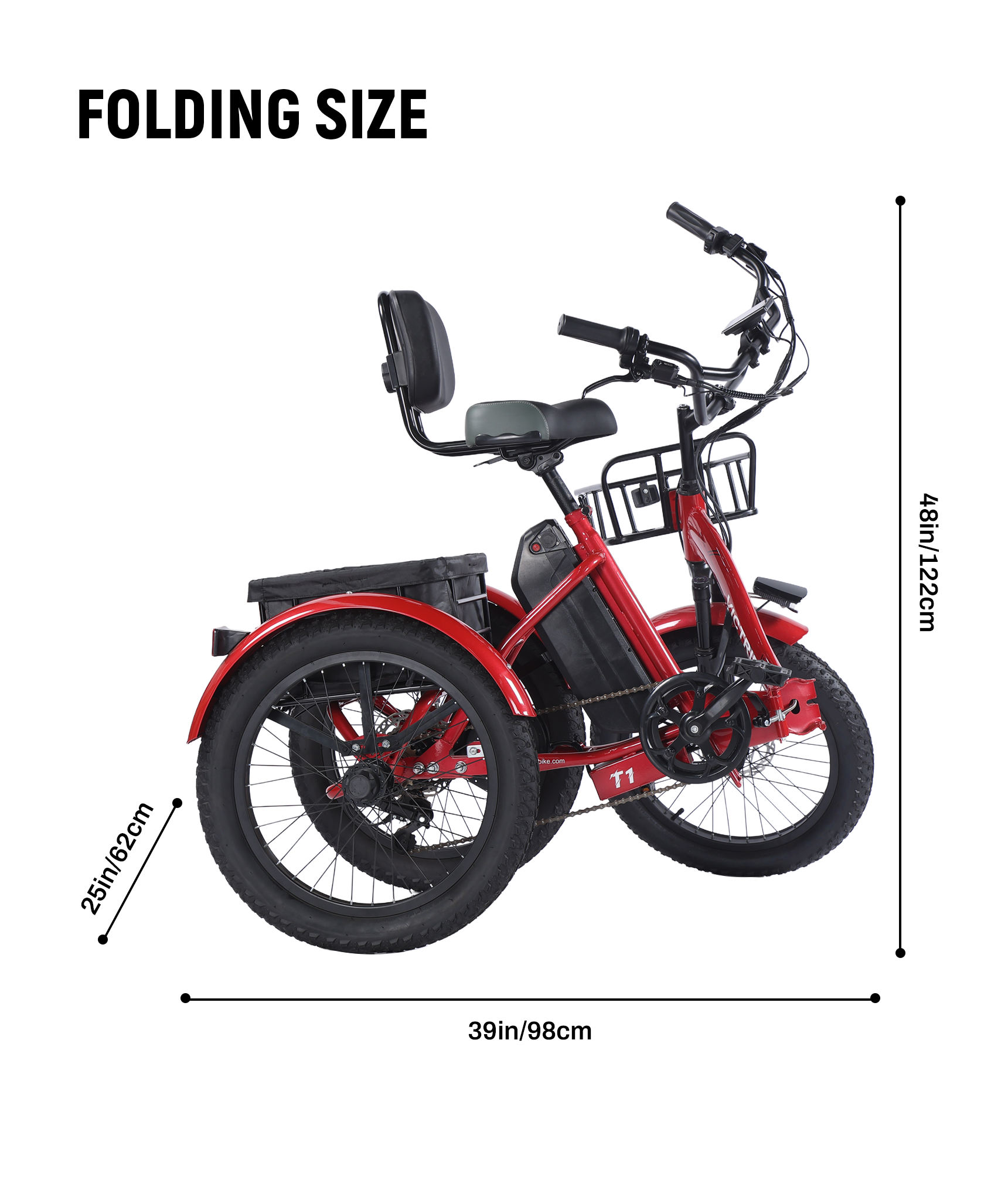 VICTRIP® T1 Folding Electric Trike