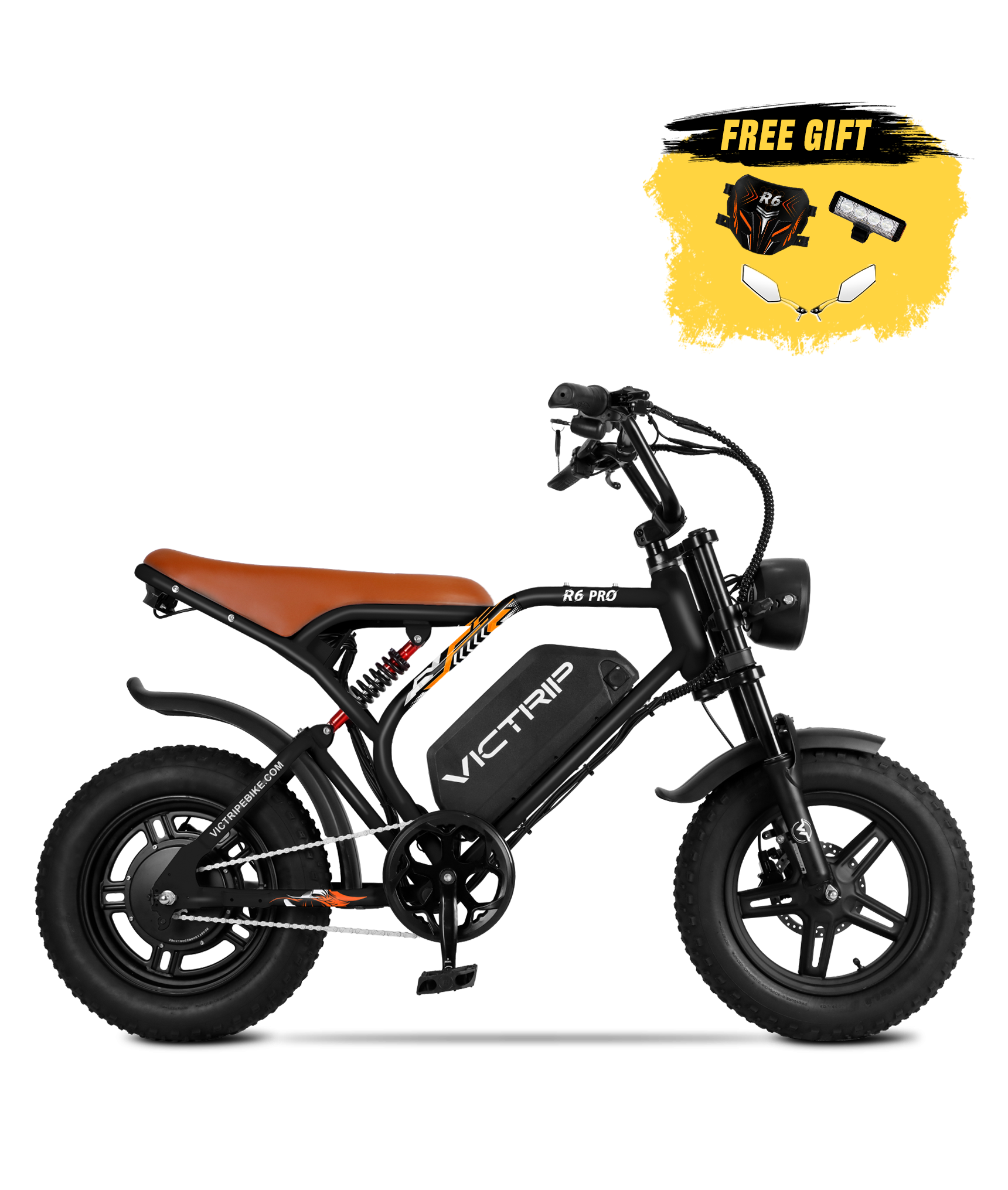 VICTRIP®R6 Pro - 1500W Full Suspension Moped Style EBike