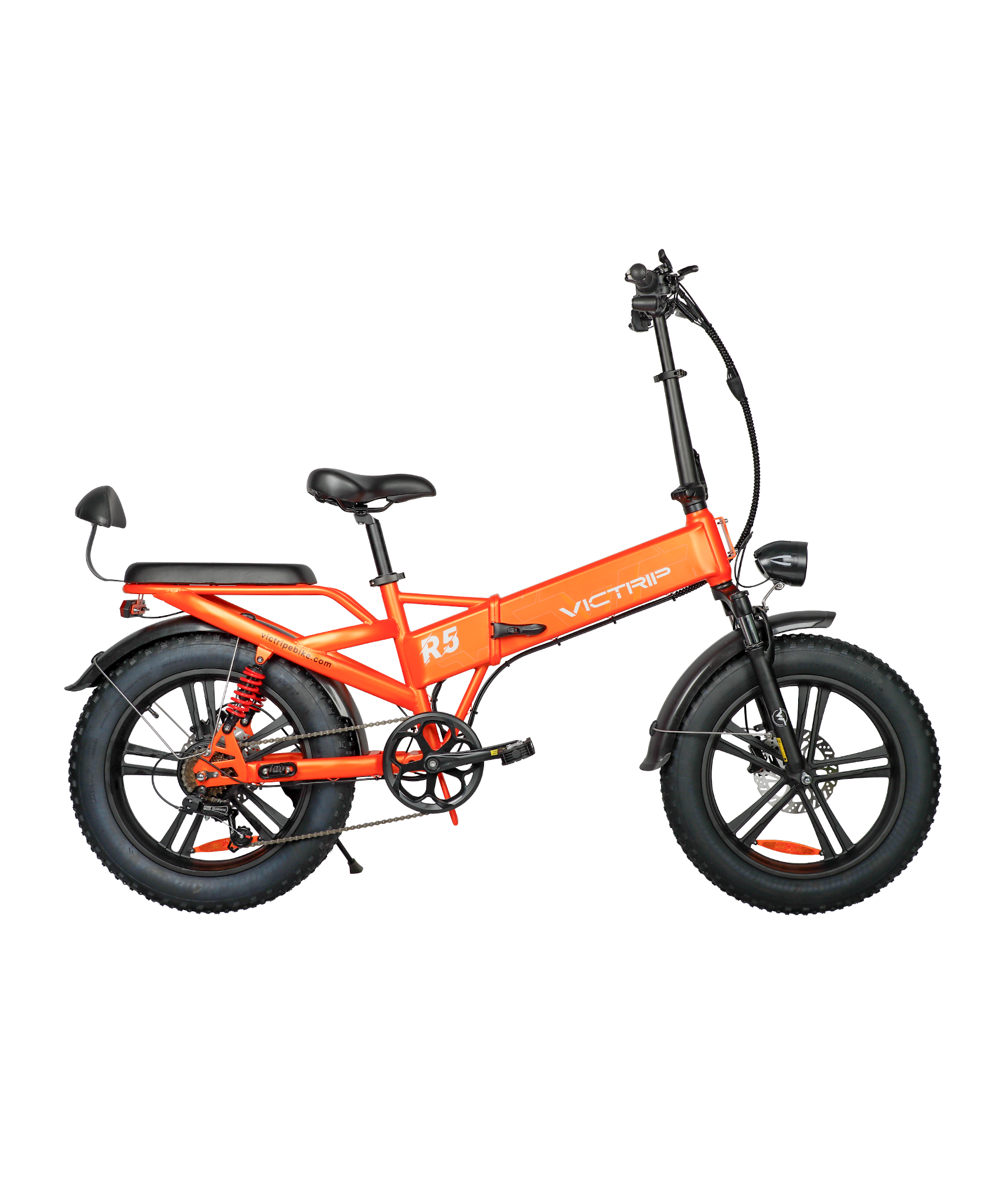 Orange Foldable Fat Tire Ebike | VICTRIP
