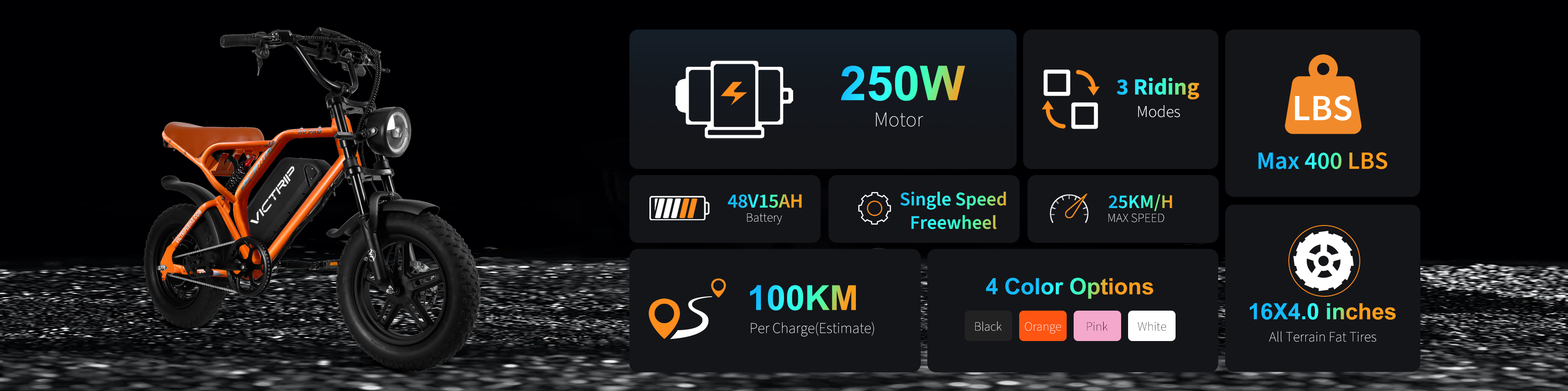 Fat Tire Moped Electric Bike​ | VICTRIP