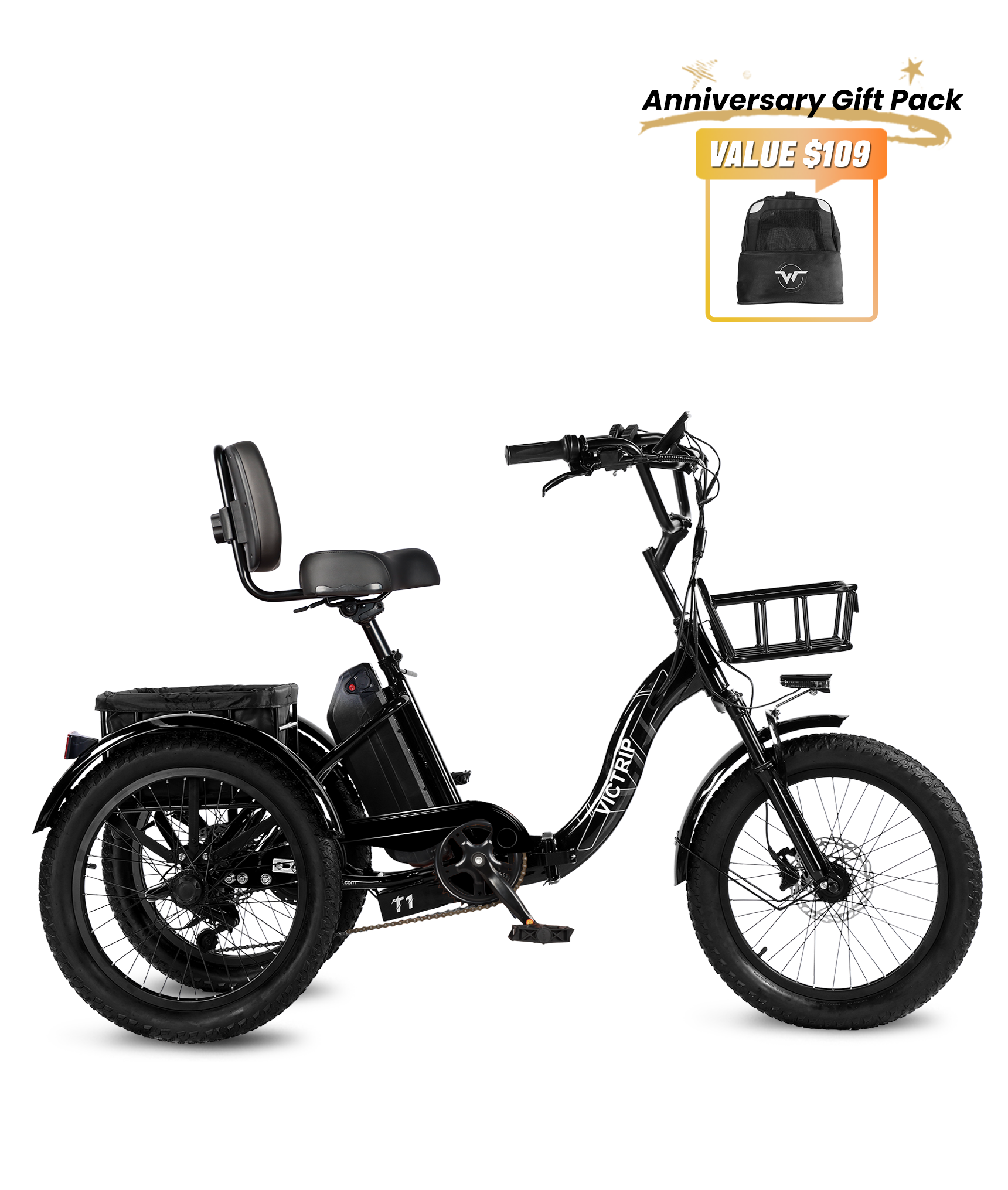 VICTRIP® T1 Folding Electric Trike