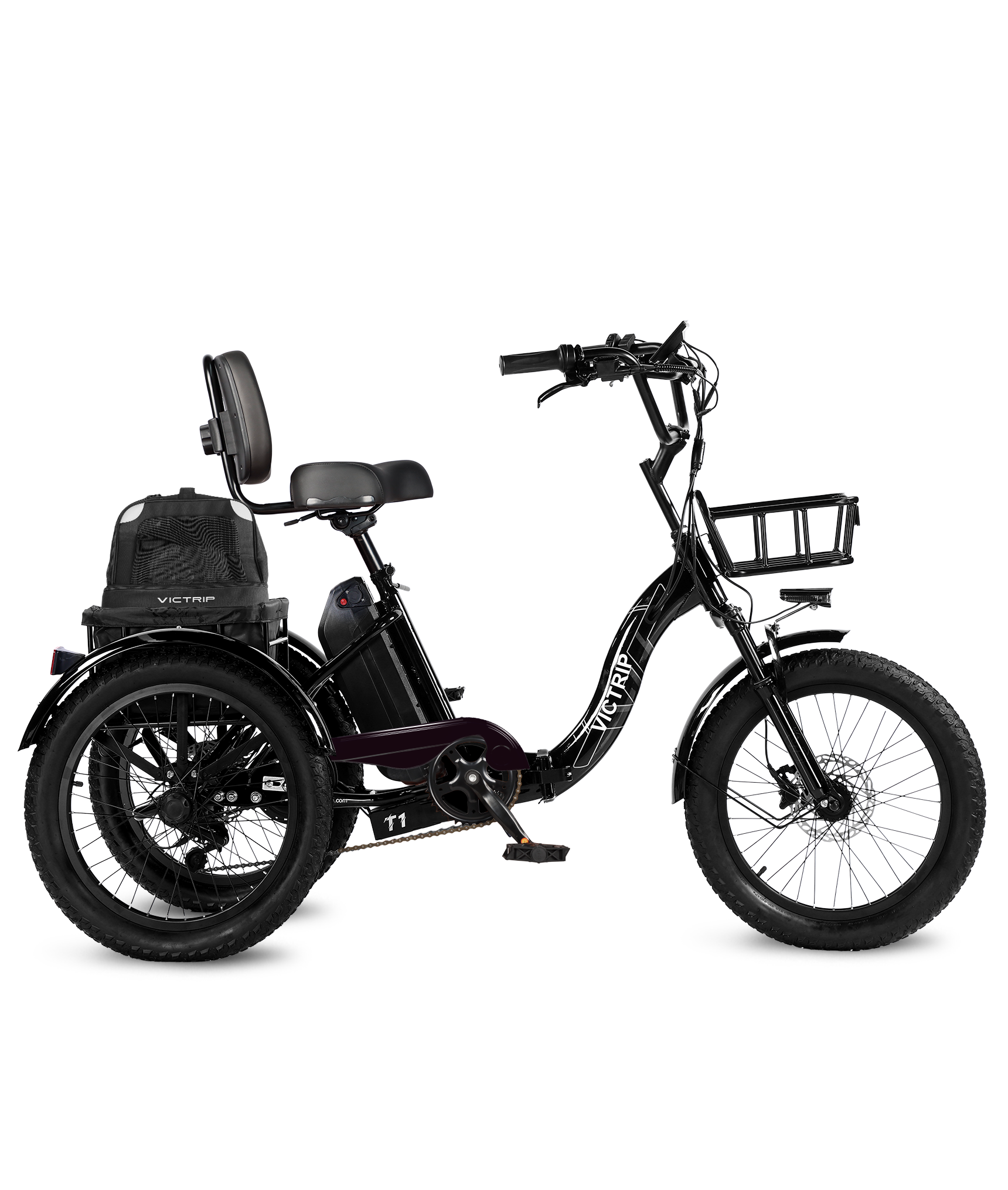 3 Wheel Electric Bike With Pet Carrier Bag​​​ | VICTRIP